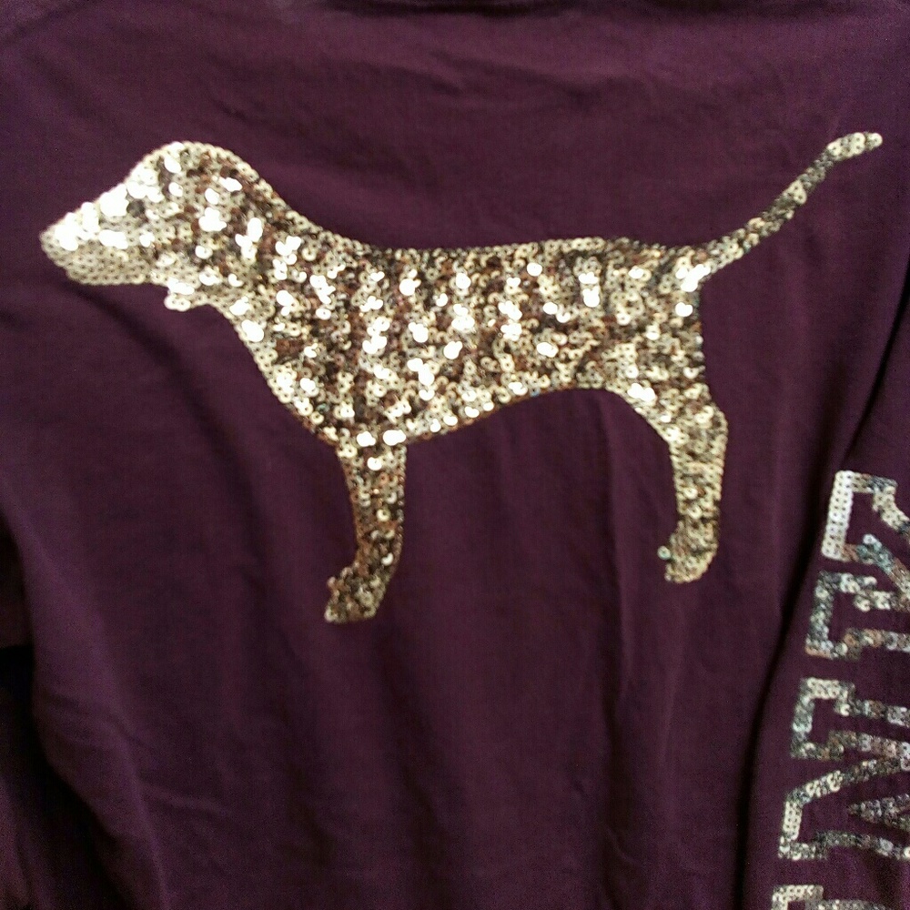 Like new VS pink bling tee size XS - Picture 3 of 4
